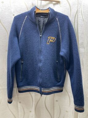 Peak Performance Andrew WB Jacket Mens M Blue Wool Lined Full Zip P Logo